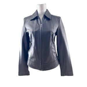 Kenneth Cole Black Leather Jacket